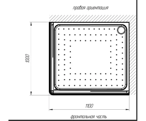 Душевой поддон Radomir Дрим 100х110 1-11-0-2-0-123 правый, прямоугольный поддон с каркасом и сифоном Душевой поддон Radomir Дрим 100х110 1-11-0-2-0-123 правый, прямоугольный поддон с каркасом и сифоном