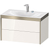 Картинка анонса товара «тумба с раковиной duravit xviu xv4615eb122p 80 см белый глянцевый»