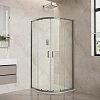 Душевой уголок Aquatek AQ.RO.090.1GM стекло прозрачное 1/4 круга, двери раздвижные, 200x90x90 см, профиль оружейная сталь Душевой уголок Aquatek AQ.RO.090.1GM стекло прозрачное 1/4 круга, двери раздвижные, 200x90x90 см, профиль оружейная сталь