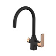 Смеситель для кухни Lemark Ursus LM7261BLR с подключением к фильтру, черный/золото Смеситель для кухни Lemark Ursus LM7261BLR с подключением к фильтру, черный/золото