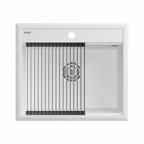 Кухонная мойка Paulmark STEPIA 60 с ролл-матом STEP брашированная PM115951-WH+R375-BS Кухонная мойка Paulmark STEPIA 60 с ролл-матом STEP брашированная PM115951-WH+R375-BS
