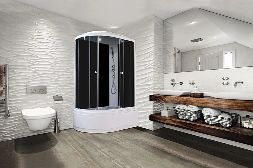 Душевая кабина Parly EC1221R 1200x800 профиль белый, стекло тонированное Душевая кабина Parly EC1221R 1200x800 профиль белый, стекло тонированное