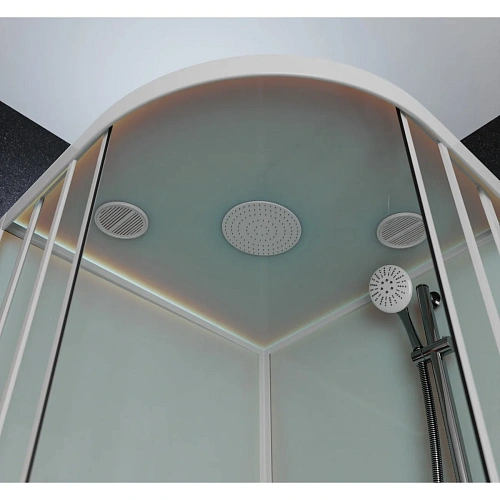 Душевая кабина Frank F400/1 White белый профиль 90x90 125009 Душевая кабина Frank F400/1 White белый профиль 90x90 125009