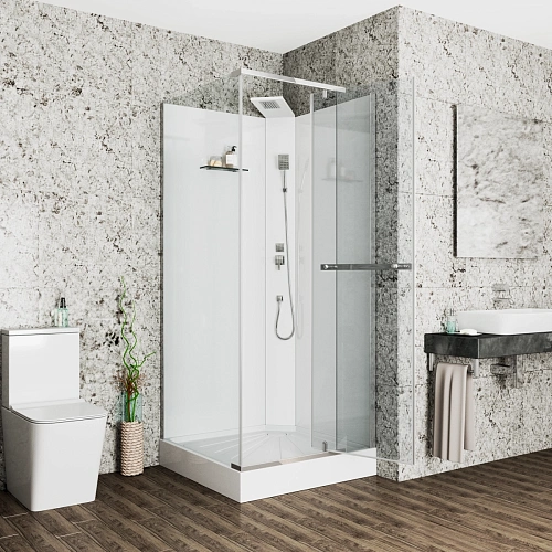 Душевая кабина Ceruttispa MiMi901T 90x90x215-225 профиль хром, стекло прозрачное Душевая кабина Ceruttispa MiMi901T 90x90x215-225 профиль хром, стекло прозрачное