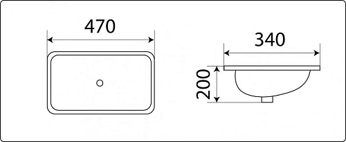 Раковина CeramaLux 540N врезная, белый Раковина CeramaLux 540N врезная, белый