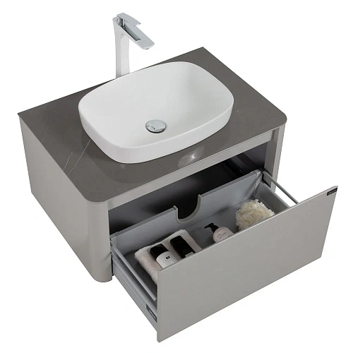 Тумба с раковиной Black&White U915.800 Blum металлический ящик, керамогранит / раковина (800x495x400 915800 Тумба с раковиной Black&White U915.800 Blum металлический ящик, керамогранит / раковина (800x495x400 915800