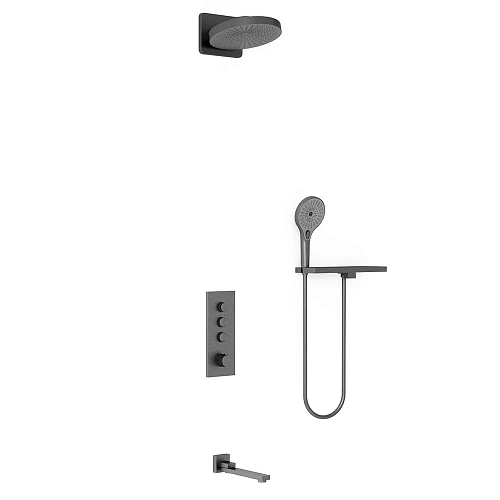 Душевая система Vincea Inspire VSFW-433TI1RGM встраиваемая, вороненая сталь Душевая система Vincea Inspire VSFW-433TI1RGM встраиваемая, вороненая сталь