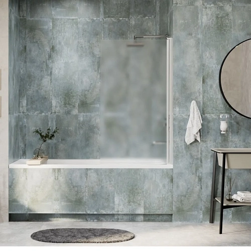 Шторка на ванну WasserKRAFT Berkel 48P01-80RM Matt glass хром Шторка на ванну WasserKRAFT Berkel 48P01-80RM Matt glass хром