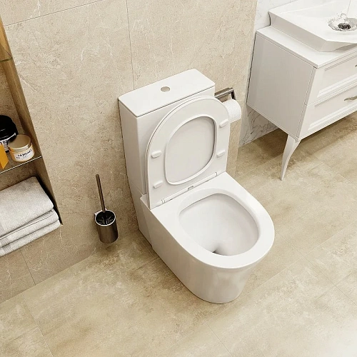 Унитаз напольный Ceruttispa SANTA CT8916 безободковый широкий, сиденье микролифт Унитаз напольный Ceruttispa SANTA CT8916 безободковый широкий, сиденье микролифт