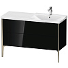 Картинка анонса товара «тумба под раковину duravit xviu xv44990b140 напольная 120 см черный глянцевый»