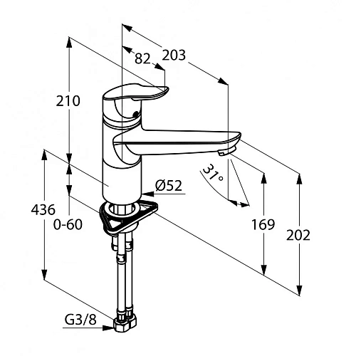 Смеситель для кухни Kludi Objekta 325740575 Смеситель для кухни Kludi Objekta 325740575