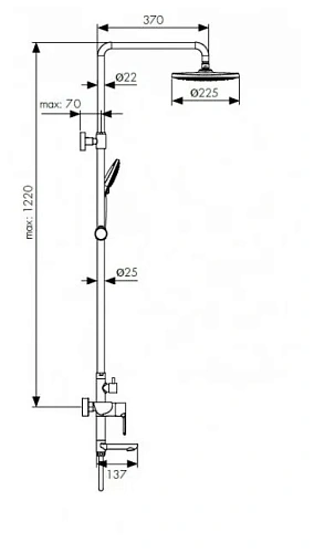 Душевая система Kaiser Sena 74182 Душевая система Kaiser Sena 74182
