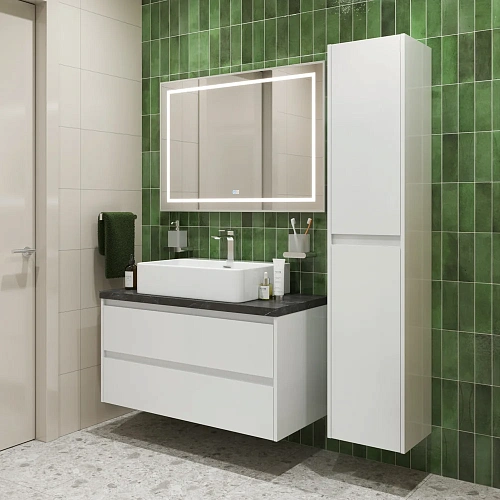 Тумба со столешницей и раковиной BelBagno KRAFT 100 kraft100bo-kepmno-1338-set подвесная KRAFT100BO-KEPMNO-1338-SET Тумба со столешницей и раковиной BelBagno KRAFT 100 kraft100bo-kepmno-1338-set подвесная KRAFT100BO-KEPMNO-1338-SET