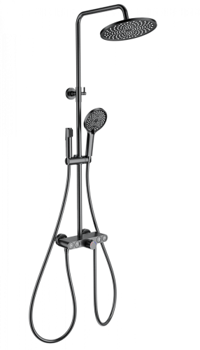 Душевая система Wonzon & Woghand с термостатом, темный графит (WW-B4113-BGG) Душевая система Wonzon & Woghand с термостатом, темный графит (WW-B4113-BGG)