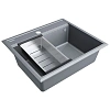 Кухонная мойка Paulmark STEPIA 60 с коландером ADVANCE брашированная PM115951-GRM+A375-BS Кухонная мойка Paulmark STEPIA 60 с коландером ADVANCE брашированная PM115951-GRM+A375-BS