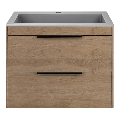 Тумба под раковину Vincea Chiara 2D 600 подвесная, 2 выкатных ящика soft-close, N.Oak VMC-2C2600NO Тумба под раковину Vincea Chiara 2D 600 подвесная, 2 выкатных ящика soft-close, N.Oak VMC-2C2600NO