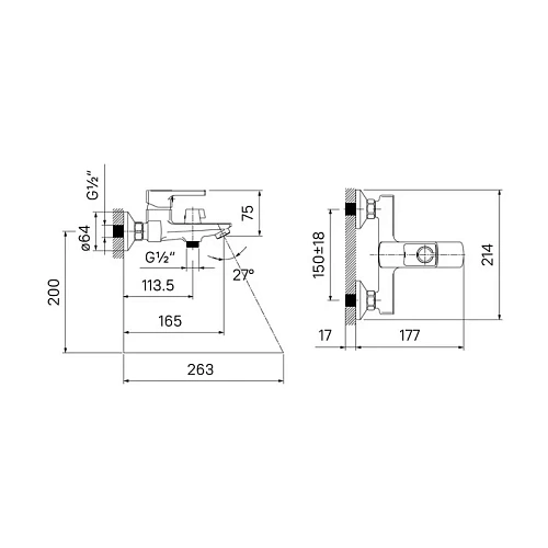 Смеситель для ванны Iddis Bild (BILBL00i02WA) Смеситель для ванны Iddis Bild (BILBL00i02WA)