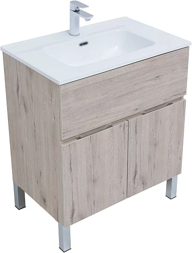 Тумба под раковину Aquanet Алвита New 70 1 ящик, 2 дверцы, дуб веллингтон белый 00303902 Тумба под раковину Aquanet Алвита New 70 1 ящик, 2 дверцы, дуб веллингтон белый 00303902