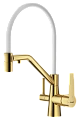 Смеситель для кухни Raglo R80.62.03 с гибким изливом с подключением к фильтру, золотой сатин Смеситель для кухни Raglo R80.62.03 с гибким изливом с подключением к фильтру, золотой сатин