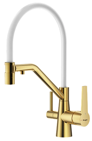Смеситель для кухни Raglo R80.62.03 с гибким изливом с подключением к фильтру, золотой сатин Смеситель для кухни Raglo R80.62.03 с гибким изливом с подключением к фильтру, золотой сатин