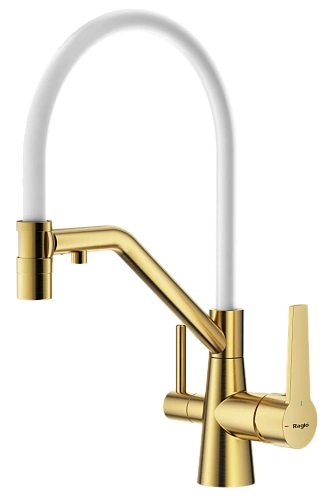 Смеситель для кухни Raglo R80.62.03 с гибким изливом с подключением к фильтру, золотой сатин Смеситель для кухни Raglo R80.62.03 с гибким изливом с подключением к фильтру, золотой сатин