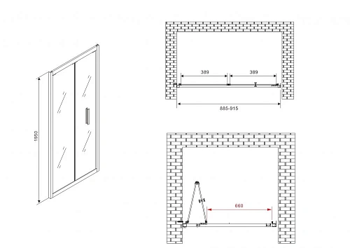 Душевая дверь ABBER Sonnenstrand AG07090 90 см универсальная, профиль хром, стекло прозрачное Душевая дверь ABBER Sonnenstrand AG07090 90 см универсальная, профиль хром, стекло прозрачное