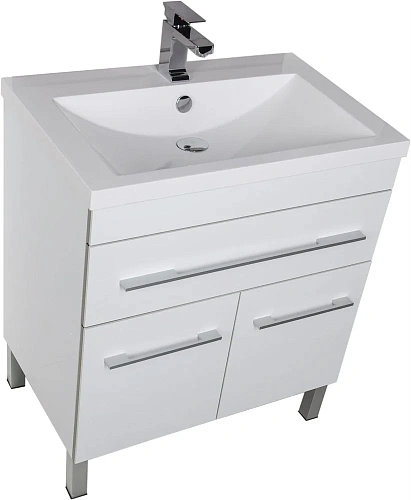 Тумба под раковину Aquanet Верона 75 белый (напольная 1 ящик 2 дверцы) 00182706 Тумба под раковину Aquanet Верона 75 белый (напольная 1 ящик 2 дверцы) 00182706