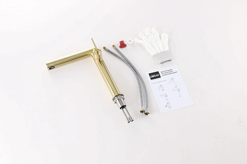 Смеситель для раковины ABBER Perfekte 316 AF8A11BG-L золото брашированное Смеситель для раковины ABBER Perfekte 316 AF8A11BG-L золото брашированное