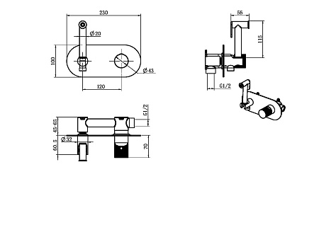 Гигиенический душ Boheme Stick 127-BRB.3 BRUSHED BRONZE ручка LINEA Гигиенический душ Boheme Stick 127-BRB.3 BRUSHED BRONZE ручка LINEA