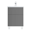 Тумба под раковину напольная AM.PM Gem M90FSX06022GM32 напольная, 60 см push-to-open, графит матовый