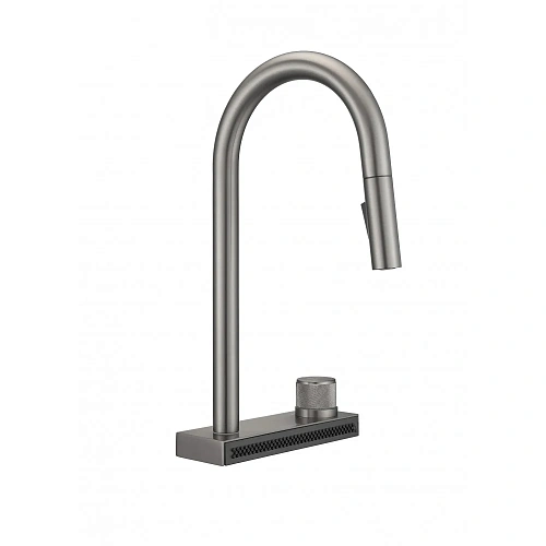 Смеситель для кухни Milacio Ultra (MCU.556.GM) с вытяжной лейкой, сталь воронёная Смеситель для кухни Milacio Ultra (MCU.556.GM) с вытяжной лейкой, сталь воронёная