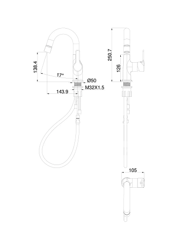 Смеситель для раковины Wonzon & Woghand с выдвижным изливом, черный матовый (WW-FE01L212-MB) Смеситель для раковины Wonzon & Woghand с выдвижным изливом, черный матовый (WW-FE01L212-MB)