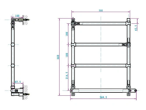 Полотенцесушитель электрический Boheme MEDICI 704 Полотенцесушитель электрический Boheme MEDICI 704