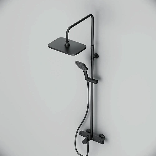 Душевая система AM.PM Func F078F522 с термостатом, черная Душевая система AM.PM Func F078F522 с термостатом, черная