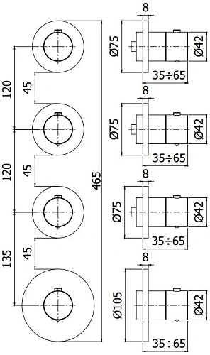 Смеситель для ванны Paffoni Modular Box MDE019NO Смеситель для ванны Paffoni Modular Box MDE019NO