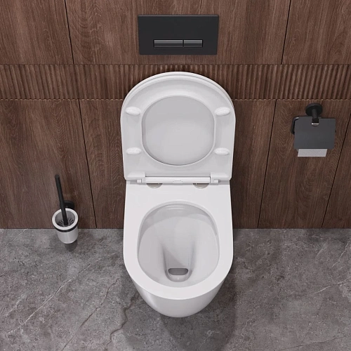 Унитаз подвесной CEZARES RELAX CZR-3806-53-TH-TOR/SC безободковый с сиденьем Унитаз подвесной CEZARES RELAX CZR-3806-53-TH-TOR/SC безободковый с сиденьем