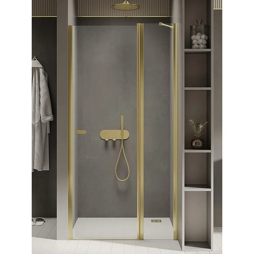 Душевая дверь NEW TRENDY NEW SOLEO LIGHT GOLD 90x195 D-0482A-WK светлое золото Душевая дверь NEW TRENDY NEW SOLEO LIGHT GOLD 90x195 D-0482A-WK светлое золото