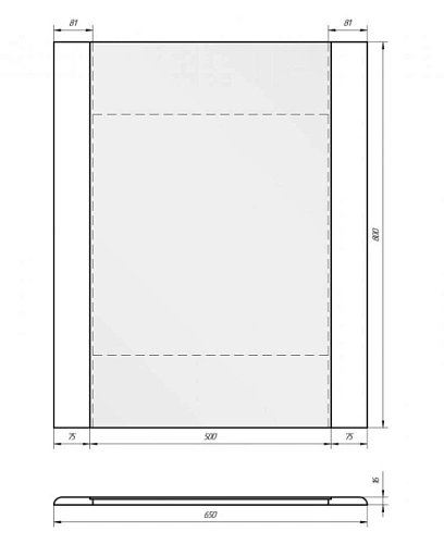 Зеркало DREJA UNI, 65 см, без подсветки, белый 99.9004 Зеркало DREJA UNI, 65 см, без подсветки, белый 99.9004
