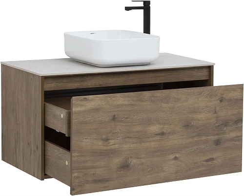 Тумба под раковину Aquanet Nova Lite 100 дуб рустикальный (1 ящик) 00249520 Тумба под раковину Aquanet Nova Lite 100 дуб рустикальный (1 ящик) 00249520