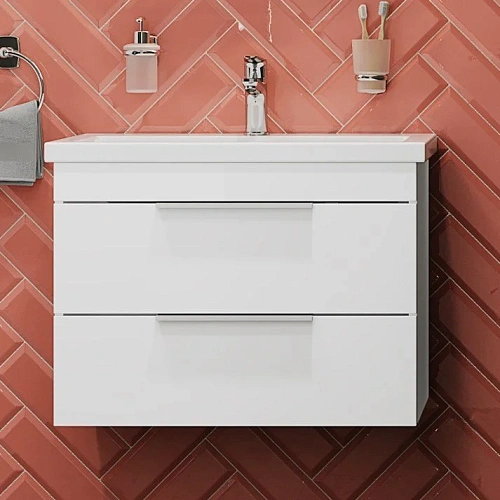 Тумба с раковиной STWORKI Копенгаген 70 белая 467218 Тумба с раковиной STWORKI Копенгаген 70 белая 467218