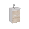 Тумба под раковину Lemark COMBI 50 см подвесная/напольная, дуб кантри/белый LM03C50T-dub