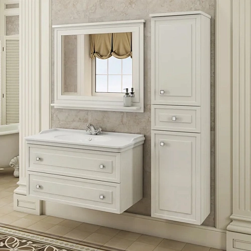 Зеркало Comforty Феррара-100 00004147993 белый Зеркало Comforty Феррара-100 00004147993 белый