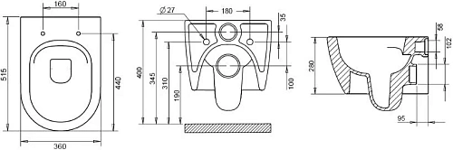 Комплект Унитаз подвесной STWORKI Ларвик 5512 безободковый с микролифтом + Система инсталляции для у 588916 Комплект Унитаз подвесной STWORKI Ларвик 5512 безободковый с микролифтом + Система инсталляции для у 588916