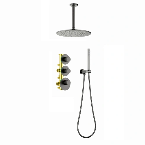 Душевая система Timo Saona SX-2399/18SM встраиваемая с термостатом черное золото Душевая система Timo Saona SX-2399/18SM встраиваемая с термостатом черное золото