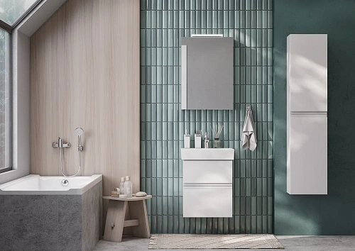 Зеркальный шкаф Roca Oleta 50 правый, белый глянец, A857644806 Зеркальный шкаф Roca Oleta 50 правый, белый глянец, A857644806