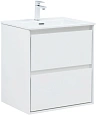 Тумба под раковину Aquanet Милан 60 белый глянец 00336367 подвесная Тумба под раковину Aquanet Милан 60 белый глянец 00336367 подвесная