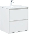 Тумба под раковину Aquanet Милан 60 белый глянец 00336367 подвесная Тумба под раковину Aquanet Милан 60 белый глянец 00336367 подвесная