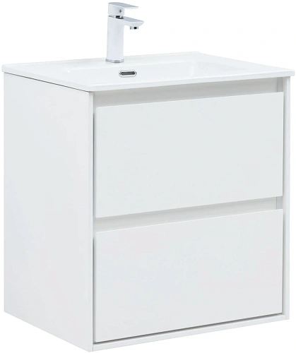 Тумба под раковину Aquanet Милан 60 белый глянец 00336367 подвесная Тумба под раковину Aquanet Милан 60 белый глянец 00336367 подвесная