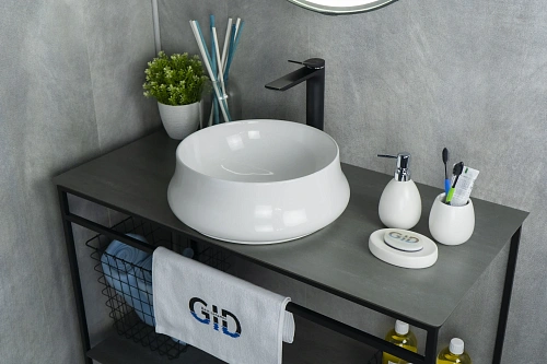 Раковина Gid N9426 51145 накладная белая 40x40x14 Раковина Gid N9426 51145 накладная белая 40x40x14