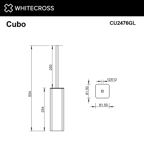 Ершик для унитаза WHITECROSS Cubo CU2476GL золото Ершик для унитаза WHITECROSS Cubo CU2476GL золото